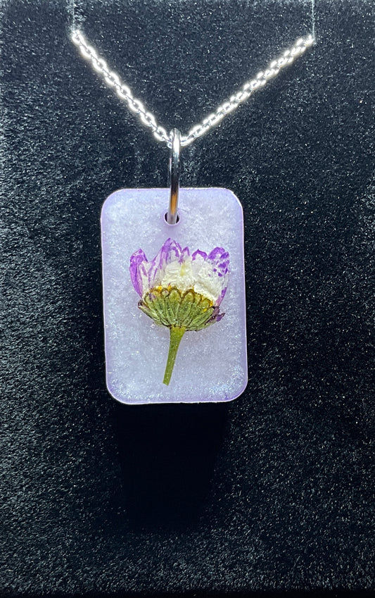 Pink and White Flower Necklace