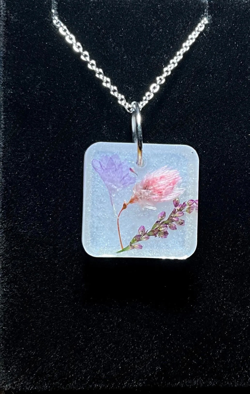 Pink and Purple Flowers Necklace