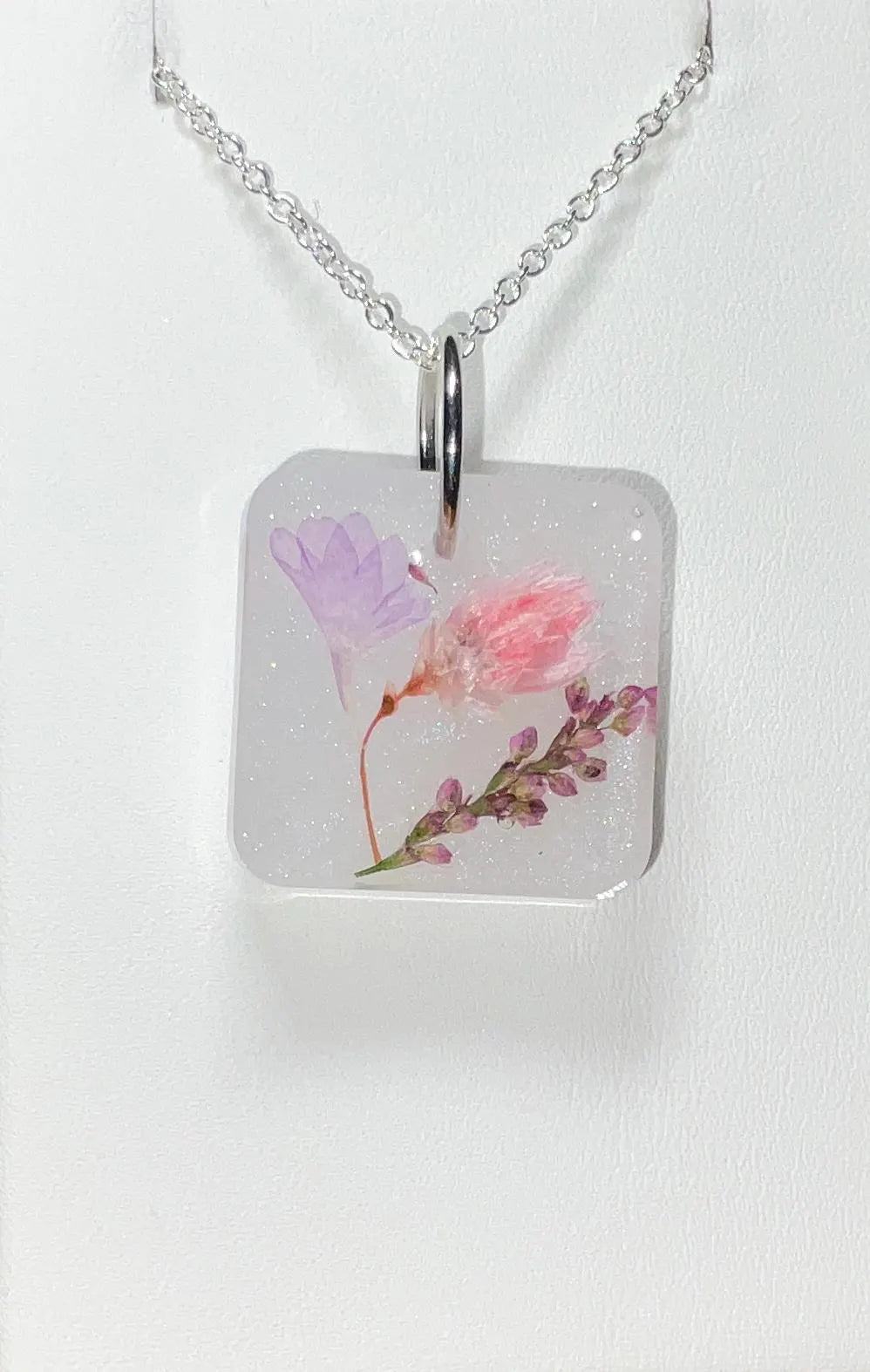 Pink and Purple Flowers Necklace