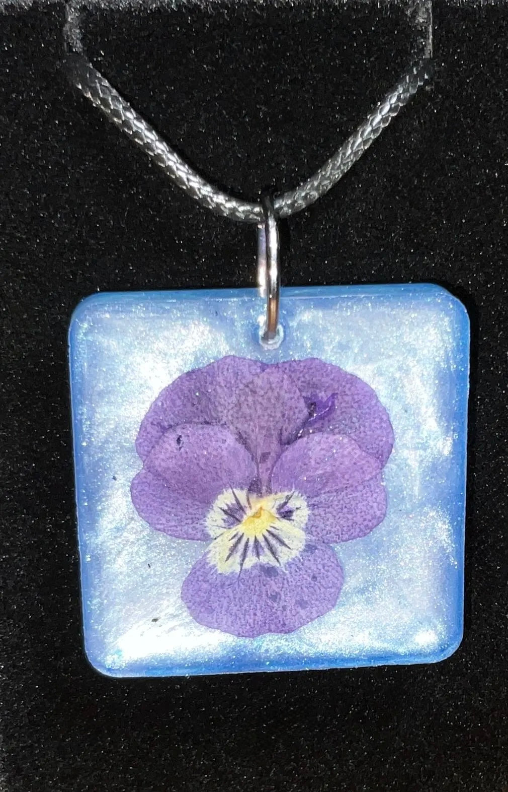 Purple Johnny Jump Up Necklace