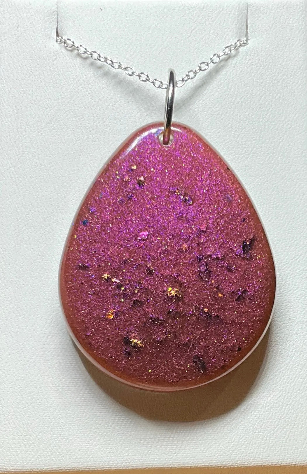 Rose Necklace - Pink/White