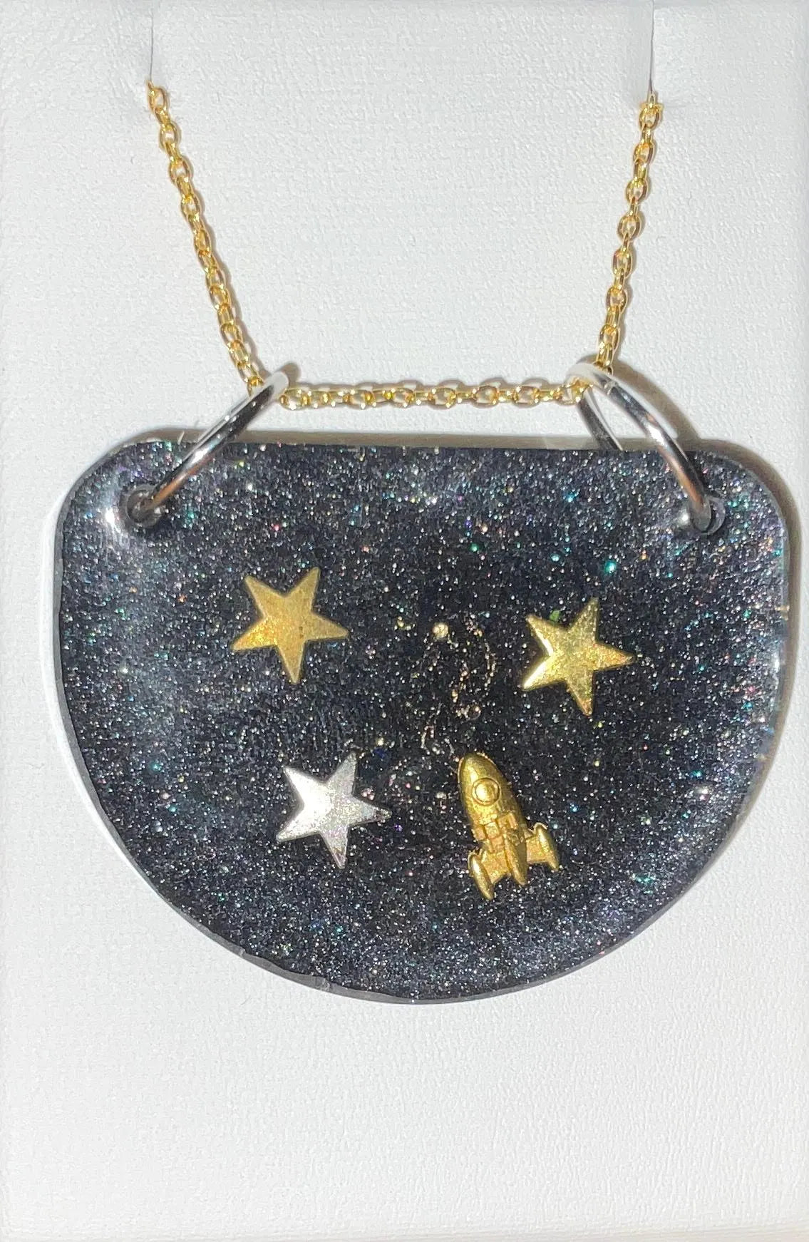 Halskette mit Weltraumreisemotiv – 2 in 1