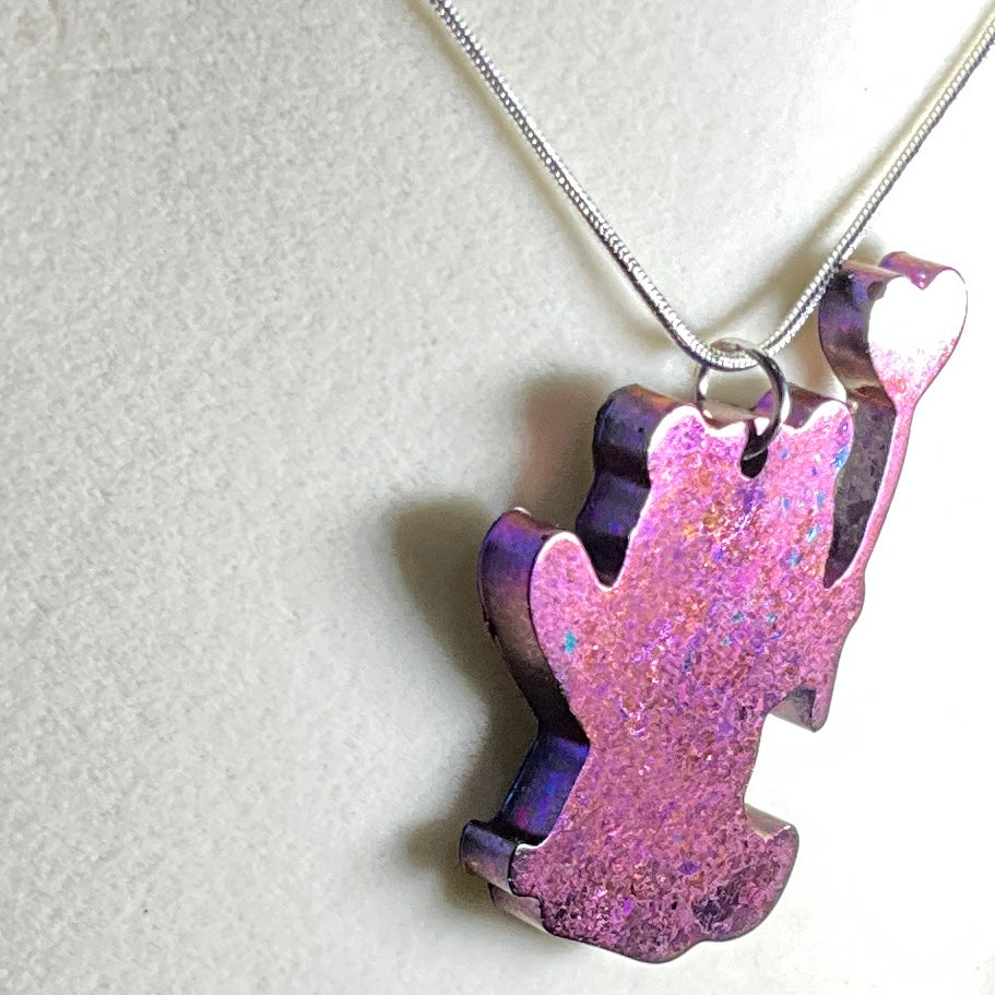 Color-Shift Teddy Bear with Baloon Necklace