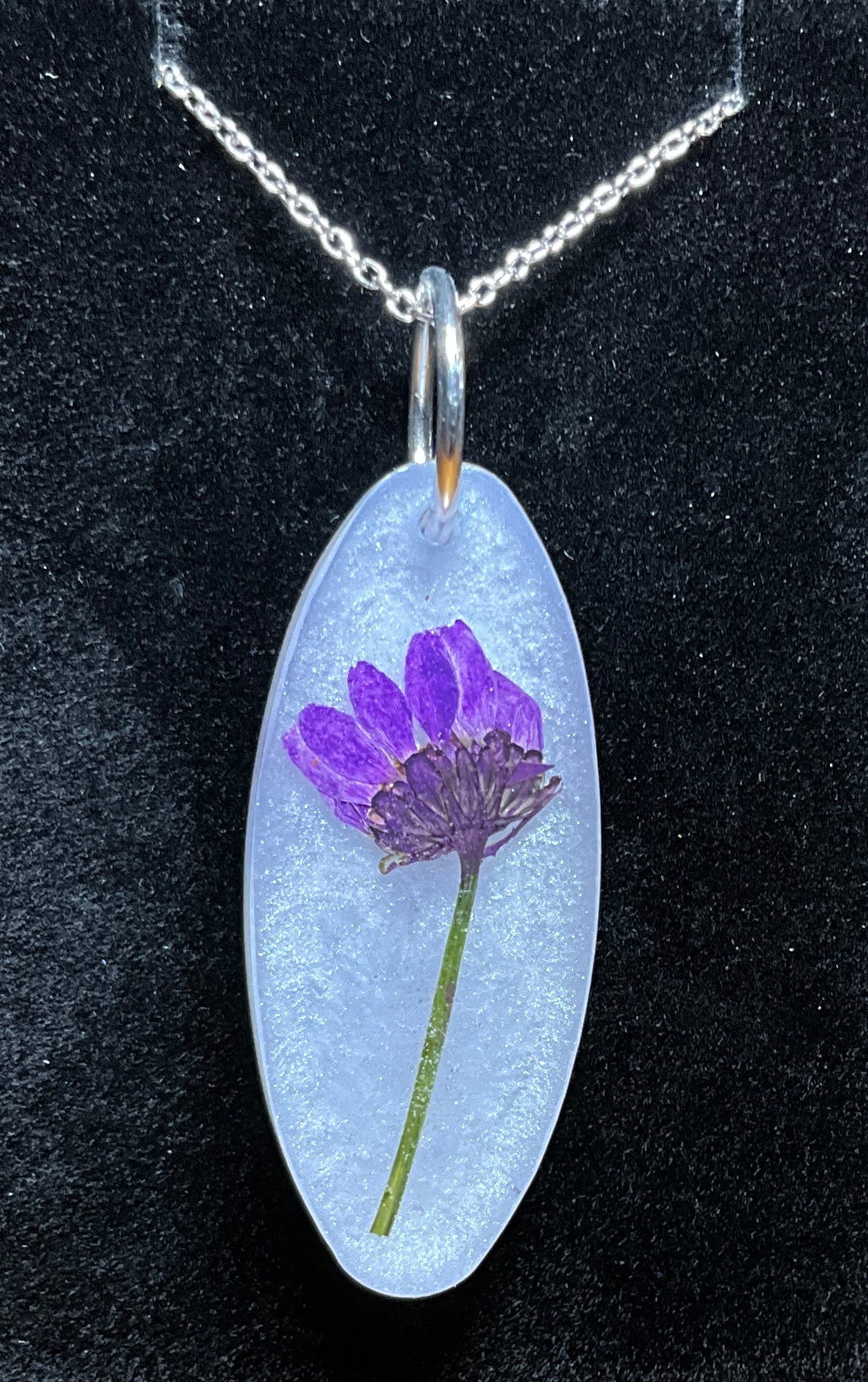 Purple Flower Shimmery Necklace