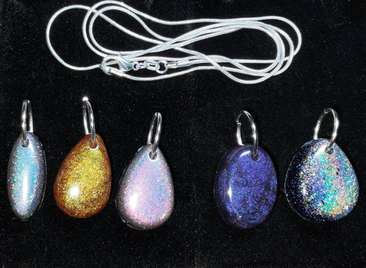 5 Pendant Set with Silver Snake Chain