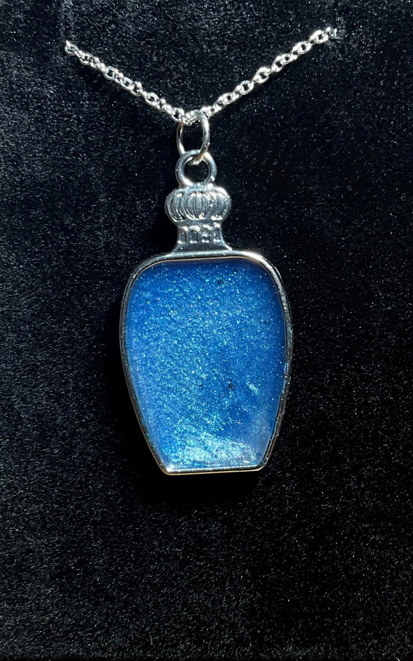 Blue Potion Bottle Necklace