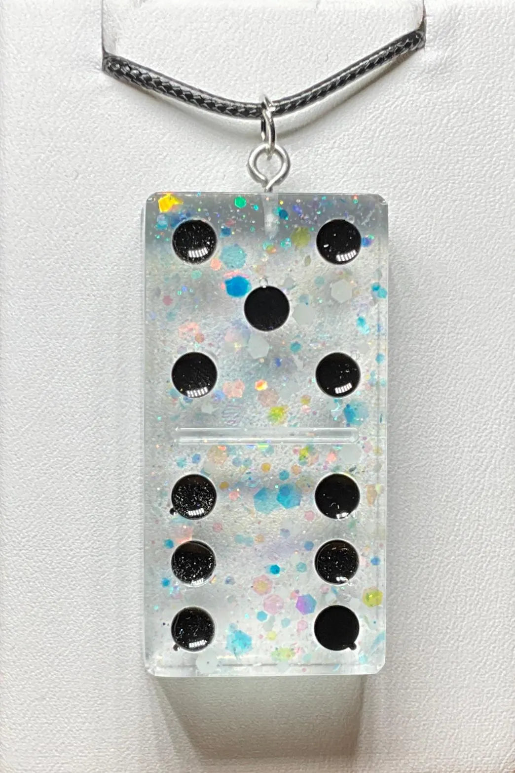 Domino Necklace with Glow-in-the-Dark Glitter