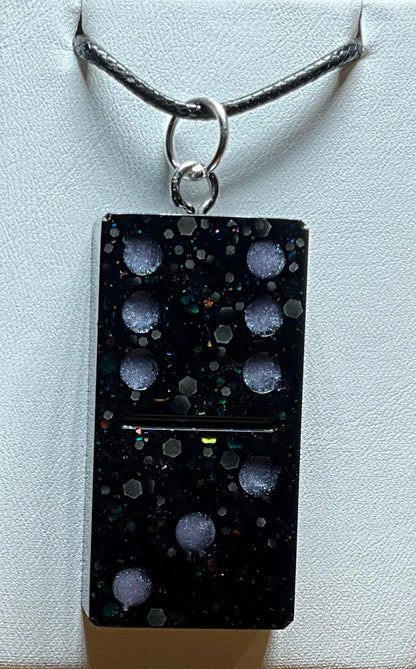 Domino Necklace with Glow-in-the-Dark Glitter