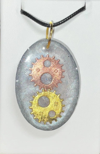 Gears Necklace Duo Dual Sided