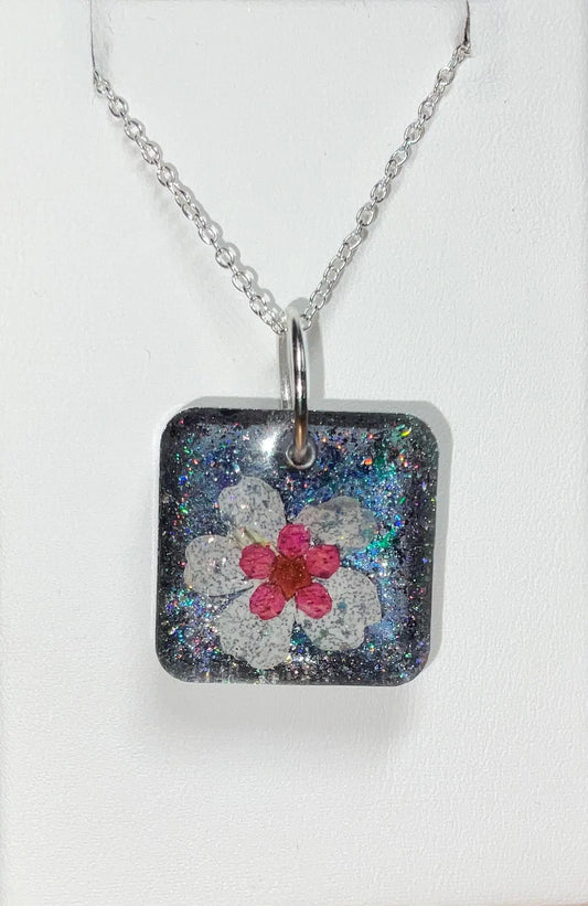 Holographic Flower Necklace