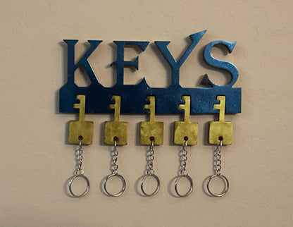 Key Holder Wall Decor w/5 Keychains