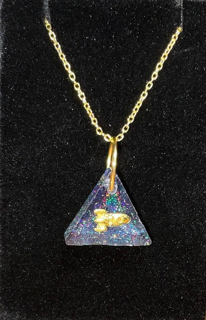 Spaceship Necklace - Holographic