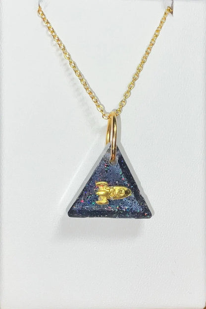 Spaceship Necklace - Holographic