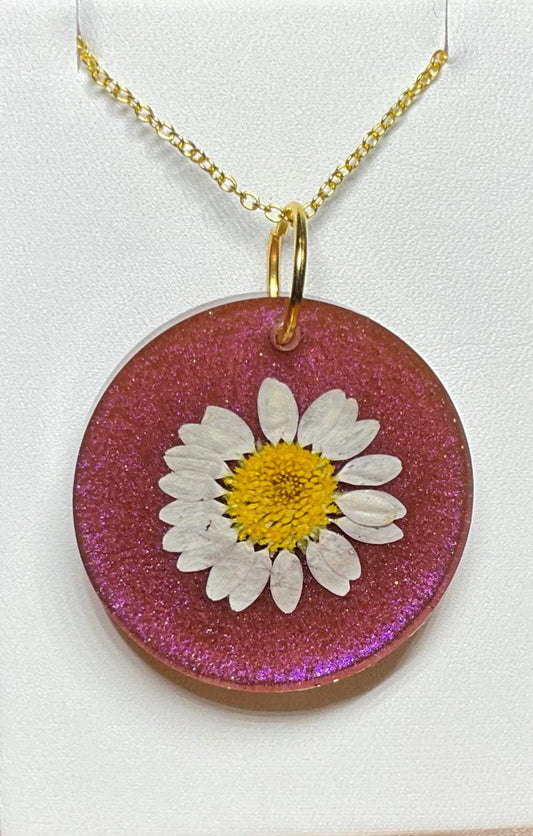 Collar de flores de margaritas blancas - 2 en 1