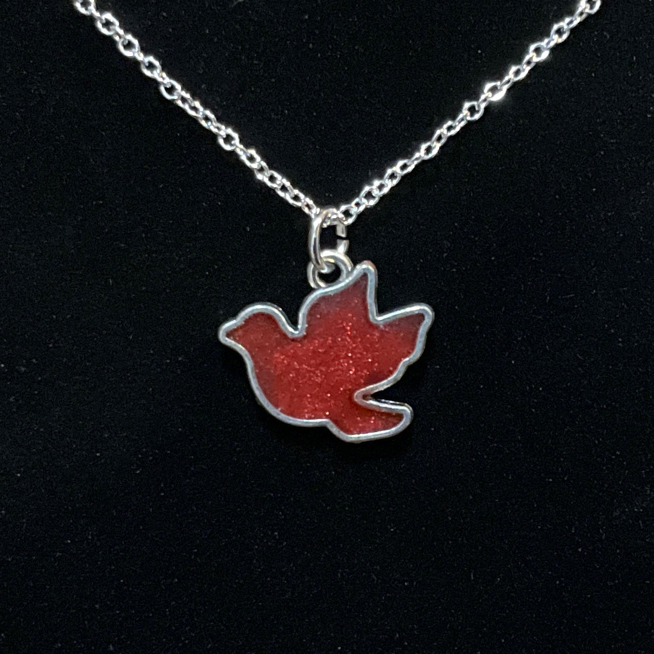 Bird Necklace - Red