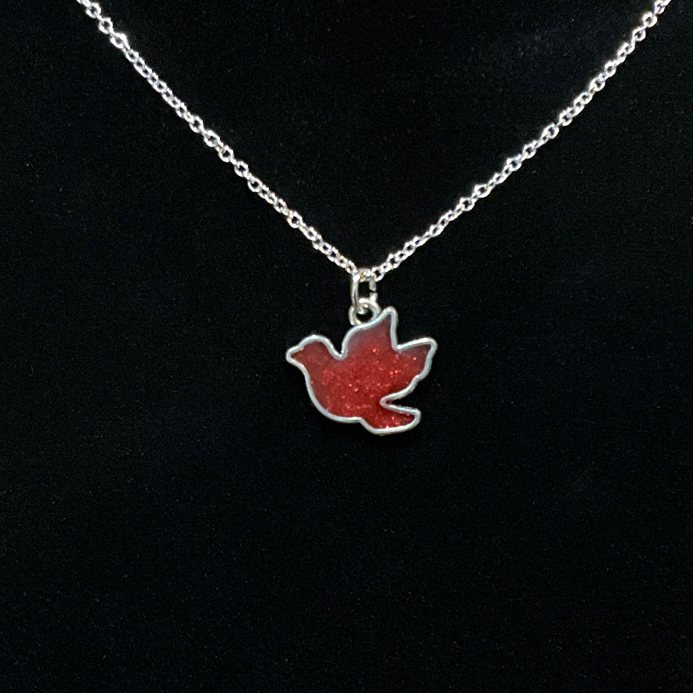 Bird Necklace - Red