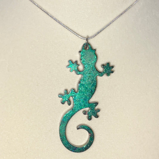 Color-Shift Lizard Necklace