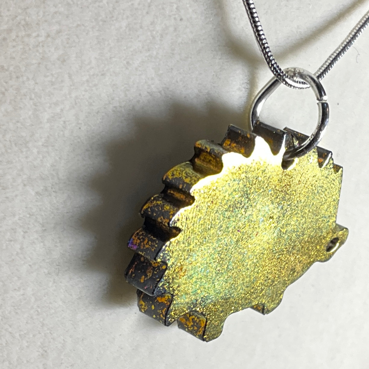 Color-Shift Hedgehog Necklace