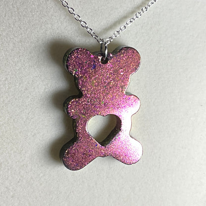 Color-Shift Teddy Bear Necklace