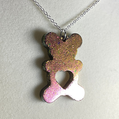 Color-Shift Teddy Bear Necklace