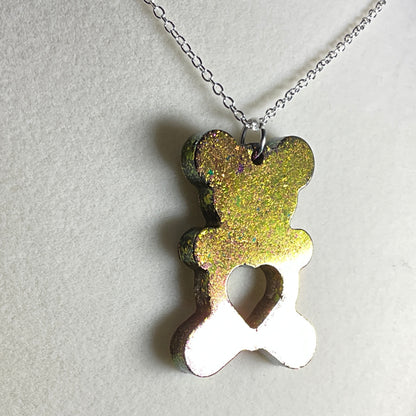 Color-Shift Teddy Bear Necklace