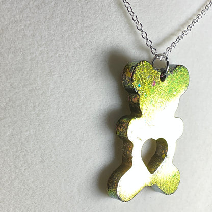 Color-Shift Teddy Bear Necklace