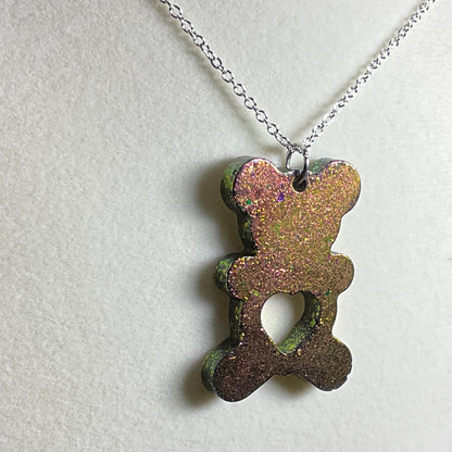 Color-Shift Teddy Bear Necklace