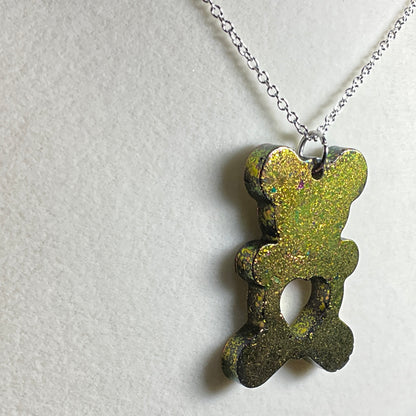 Color-Shift Teddy Bear Necklace